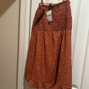 Rust Polka Dot Women's Skirt
